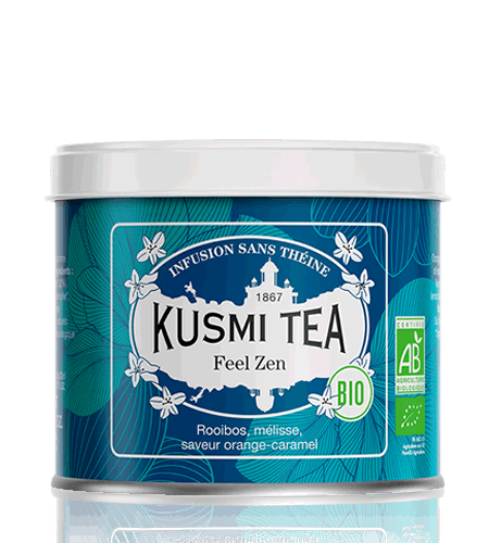 Kusmi Tea Sypaný bylinný čaj Feel Zen Bio, kovová dóza 100 g 21677A1070