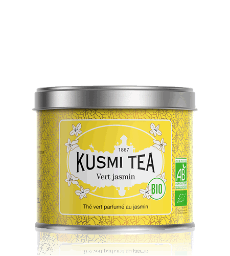 Kusmi Tea Sypaný zelený čaj Green Jasmine Bio, kovová dóza 100 g 21615A1070
