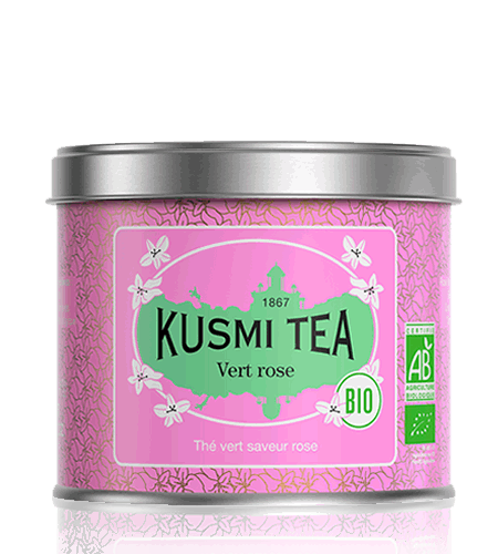 Kusmi Tea Sypaný zelený čaj Green Rose Bio, kovová dóza 100 g 21646A1070