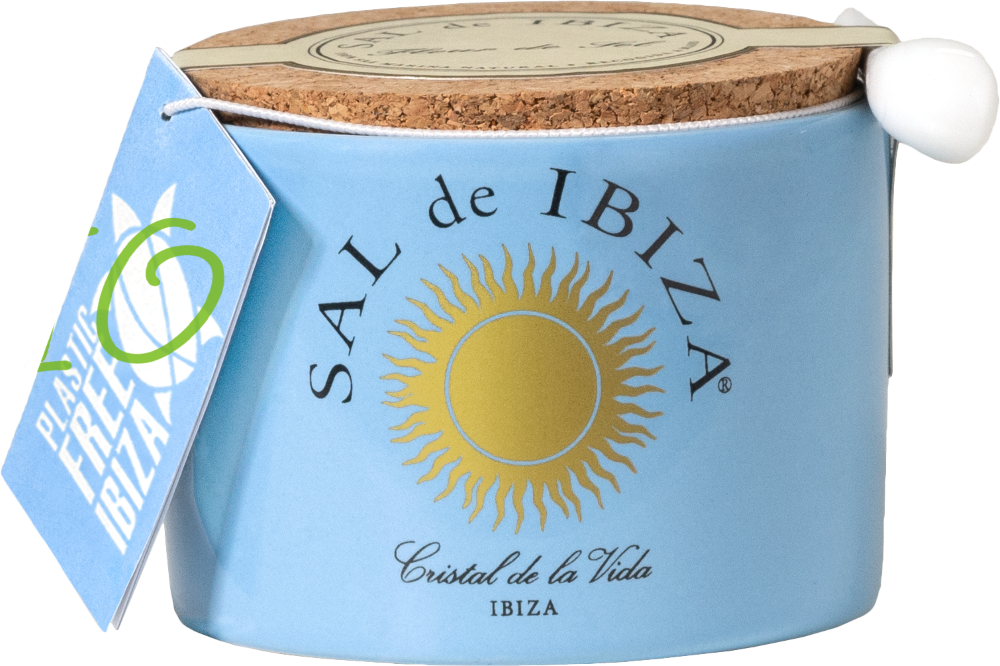 Sal de Ibiza Sol´ Fleur de Sel s čiernym cesnakom, keramická dóza, 150 g 1160