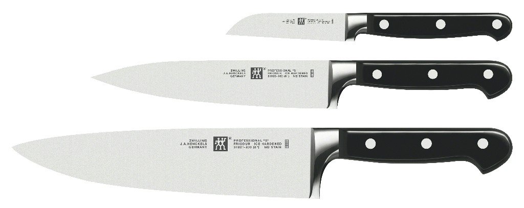 Zwilling Professional “S" sada nožov - 3 ks (kuchársky, plátkovací, na zeleninu) 1002336