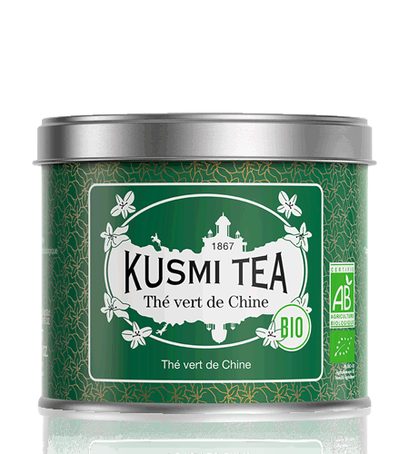 Kusmi Tea Sypaný zelený čaj Chinese green tea Bio, kovová dóza 100 g 21627A1070