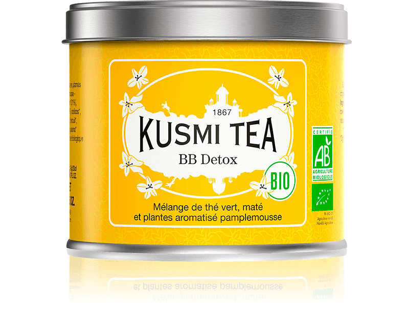 Kusmi Tea Sypaný zelený čaj BB Detox Bio, kovová dóza 100 g 21721A1070