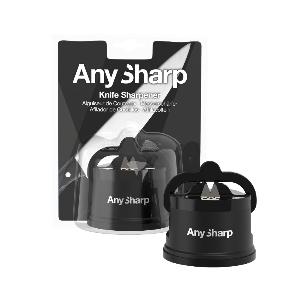 AnySharp Brúska na nože Premium s plastovým telom v blistru, čierna ANYSHARPBLACK