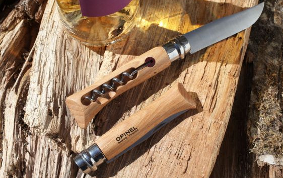 Opinel Travel classic Inox nôž s vývrtkou, bukové drevo