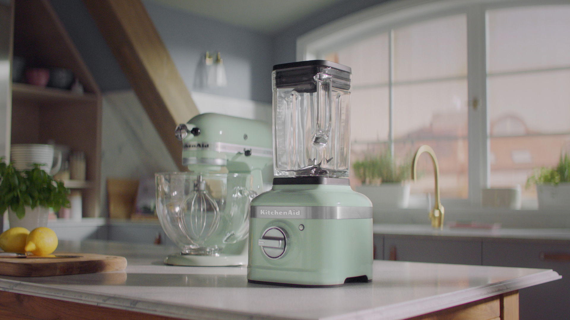 Pistáciový stolný mixér KitchenAid Pro Line Power Plus, kuchynský robot Artisan zo sklenenou misou